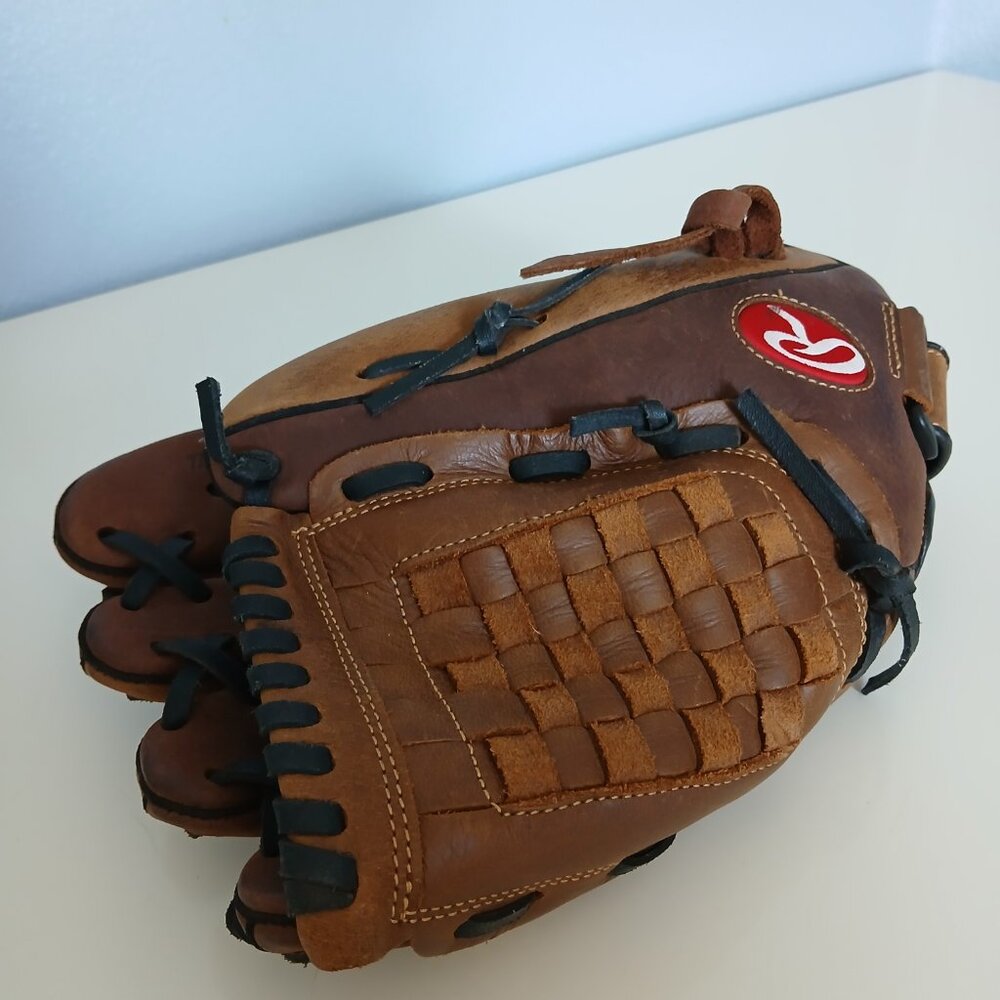Rawlings Baseball Glove Mitt RBG36TBR 12.5 inch leather Shell - Picture 6 of 7